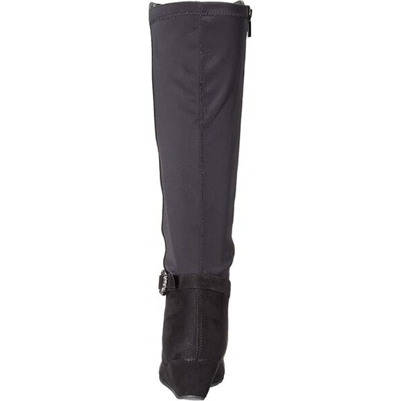 Kenneth Cole Reaction Women Tip Dress Wedge Heel Boot Round Toe Mid-Calf Black 5 - Picture 3 of 8